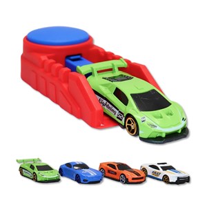 ست ماشین مسابقه ای فلزی با پرتابگر مجموعه 4 عددی مدل 2853_4 Alloy Car Catapult_ماشین اسباب بازی