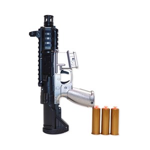 تفنگ اسباب بازی تک تیرانداز پوکه پران تیر اسفنجی رنگ مشکی مدل 098_تفنگ اسباب بازی