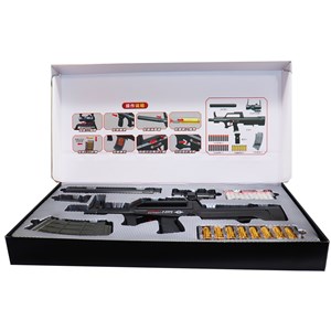 تفنگ اسباب بازی تک تیرانداز پوکه پران تیر اسفنجی با دوربین مدل QBZ95 D020_تفنگ اسباب بازی