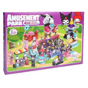 لگو شهر بازی 902 قطعه کرومی، پارک تفریحی سانریو 4 در 1 مدل 11201_لگو