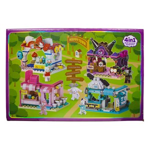 لگو شهر بازی 902 قطعه کرومی، پارک تفریحی سانریو 4 در 1 مدل 11201_لگو