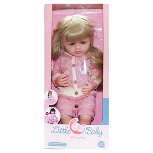 عروسک سیلیکونی دختر بچه 50 سانتی سخنگو با لباس زمستانی_عروسک