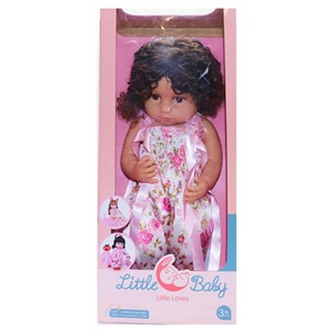 عروسک سیلیکونی دختر بچه 50 سانتی سخنگو با گل سر صورتی_عروسک