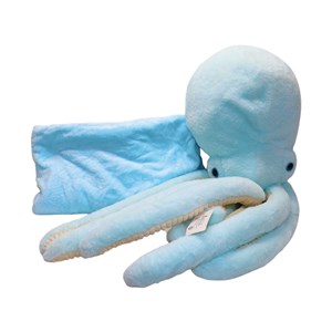 عروسک پولیشی اورجینال هشت پا پتو دار رنگ آبی_عروسک