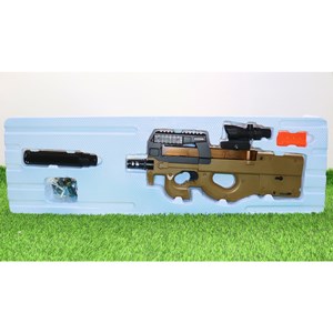 تفنگ اسباب‌ بازی شارژی تیر ژله‌ ای با نور LED و صدای شلیک مدل FNP90 SY509C_تفنگ اسباب بازی