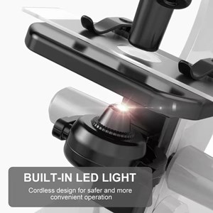 میکروسکوپ آموزشی با بزرگنمایی 100 تا 1200 برابر چراغدار مدل 1012A1_اسباب بازی علمی