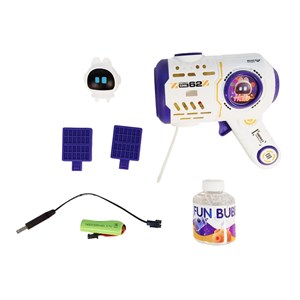 تفنگ اسباب بازی حباب ساز شارژی چراغ دار طرح سفینه فضایی مدل Bubble Gun 8109_تفنگ اسباب بازی