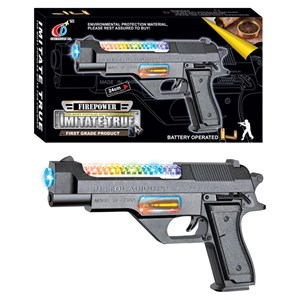 تفنگ اسباب بازی کلت موزیکال و چراغدار مدل Toy Gun 814_تفنگ اسباب بازی
