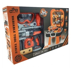 ست جعبه ابزار طرح چمدانی پایه دار 5 کاره مدل Tool Playset 778_اسباب بازی مشاغل