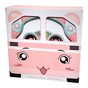 فرمان ماشین موزیکال مدل 1026 صورتی_اسباب بازی نوزادی