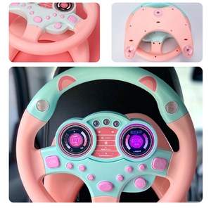 فرمان ماشین موزیکال مدل 1026 صورتی_اسباب بازی نوزادی