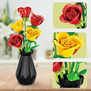 لگو گل رز رنگی و گلدان مدل 3026