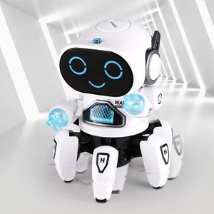 ربات خرچنگی موزیکال و رقصنده رنگ سفید مدل 142