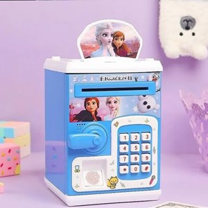 گاوصندوق اثر انگشتی رمز دار باتری خور طرح فروزن مدل 3002