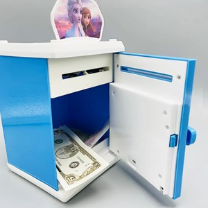 گاوصندوق اثر انگشتی رمز دار باتری خور طرح فروزن مدل 3002