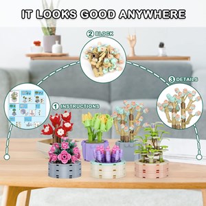 لگو کریتور پک 6 تایی گل های ساکولنت 517 قطعه مدل 525 Lego Plant_لگو