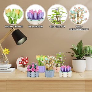 لگو کریتور پک 6 تایی گل های ساکولنت 517 قطعه مدل 525 Lego Plant_لگو