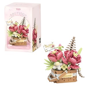 لگو سبد گل رز صورتی مدل 1088