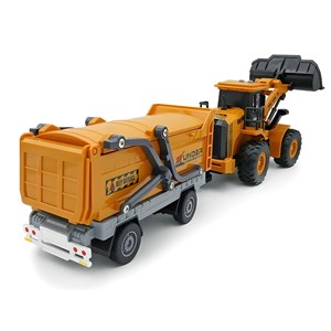 ماشین اسباب بازی تراکتور با بیل و تریلر باری