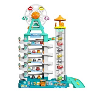 اسباب بازی پارکینگ طبقاتی چرخ و فلک دار موزیکال مدل FERRIS WHEEL PARKING BULDING _ماشین اسباب بازی