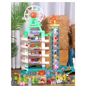 اسباب بازی پارکینگ طبقاتی چرخ و فلک دار موزیکال مدل FERRIS WHEEL PARKING BULDING _ماشین اسباب بازی