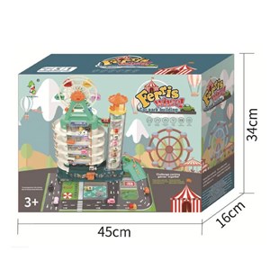 اسباب بازی پارکینگ طبقاتی چرخ و فلک دار موزیکال مدل FERRIS WHEEL PARKING BULDING _ماشین اسباب بازی