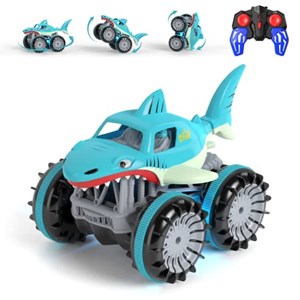 ماشین کنترلی کوسه هیولای آب و خاک مدل 313-989 Amphibious Remote Control Car_ماشین کنترلی