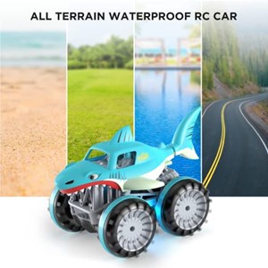 ماشین کنترلی کوسه هیولای آب و خاک مدل 313-989 Amphibious Remote Control Car_ماشین کنترلی