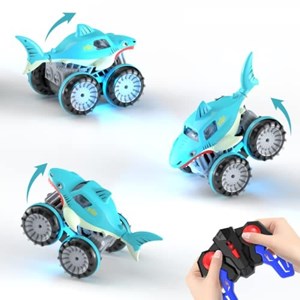 ماشین کنترلی کوسه هیولای آب و خاک مدل 313-989 Amphibious Remote Control Car_ماشین کنترلی