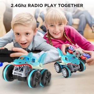 ماشین کنترلی کوسه هیولای آب و خاک مدل 313-989 Amphibious Remote Control Car_ماشین کنترلی