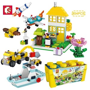 لگو کلاسیک خلاقیت 854 قطعه مدل Sembo 101402 Large Creative Brick Box_لگو