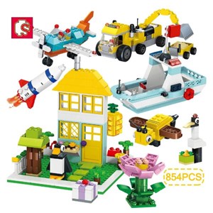 لگو کلاسیک خلاقیت 854 قطعه مدل Sembo 101402 Large Creative Brick Box_لگو