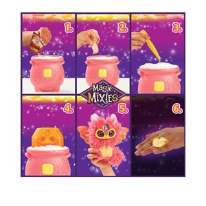 مجیک میکسیز دیگ جادویی با عروسک پولیشی سورپرایزی با جادوی آتش _اسباب بازی ربات