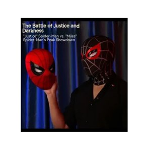ماسک صورت مرد عنکبوتی فک دار مشکی Spider-Man Headgear_اکسسوری