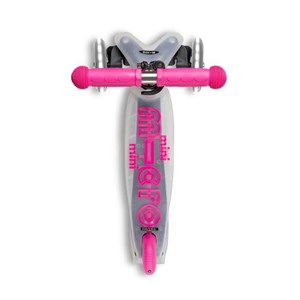 اسکوتر مینی دلوکس نئوکروم با بدنه شفاف و چرخ های چراغ دار مدل Micro - Mini Scooter Deluxe Flux Neochrome LED - Pink_اسکوتر