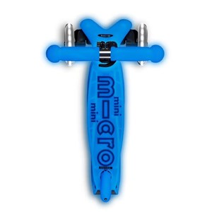 اسکوتر مینی دلوکس نئوکروم با بدنه شفاف و چرخ های چراغ دار مدل Micro - Mini Micro Deluxe Glow LED - Artic Blue_اسکوتر