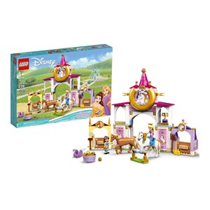 لگو دیزنی اسطبل سلطنتی پرنسس بل و پرنسس راپونزل 239 قطعه مدل Lego Disney_Belle and Rapunzel's Royal Stables_43195 Building Kit_لگو