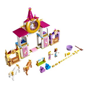 لگو دیزنی اسطبل سلطنتی پرنسس بل و پرنسس راپونزل 239 قطعه مدل Lego Disney_Belle and Rapunzel's Royal Stables_43195 Building Kit_لگو