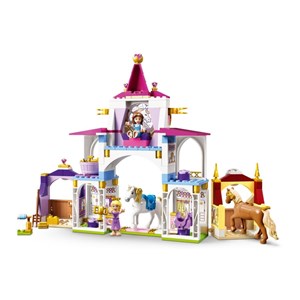 لگو دیزنی اسطبل سلطنتی پرنسس بل و پرنسس راپونزل 239 قطعه مدل Lego Disney_Belle and Rapunzel's Royal Stables_43195 Building Kit_لگو