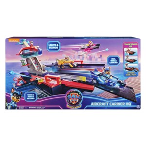 ناو هواپیمابر سگ های نگهبان Paw Patrol مدل Spin Master - Paw Patrol - The Mighty Movie, Aircraft Carrier HQ Playset _اکشن فیگور