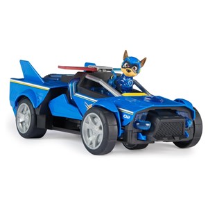 ماشین اسباب بازی تبدیل شونده چیس سگ های نگهبان مدل Spin Master - Paw Patrol - The Mighty Movie - Chase Transforming Cruiser _ماشین اسباب بازی