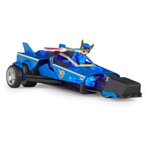 ماشین اسباب بازی تبدیل شونده چیس سگ های نگهبان مدل Spin Master - Paw Patrol - The Mighty Movie - Chase Transforming Cruiser _ماشین اسباب بازی