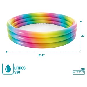 استخر بادی طرح رنگین کمان اینتکس intex مدل 58439_اسباب بازی ورزشی