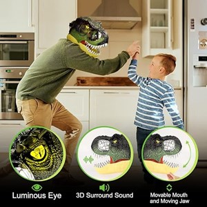 ماسک سر دایناسور بزرگ با فک متحرک Dinosaur head mask _اکسسوری