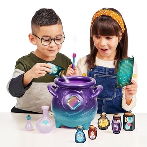 مجیک میکسیز دیگ جادویی با عروسک رباتیک سورپرایزی بنفش مدل Moose - Magic Mixies - Magic Cauldron Purple _عروسک رباتیک