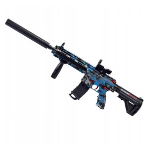 تفنگ اسباب بازی شارژی تیر ژله ای آبی مدل CARBINE M416 _تفنگ اسباب بازی