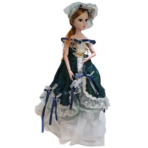 عروسک دخترانه پرنسس تمام مفصلی با لباس آبی _عروسک