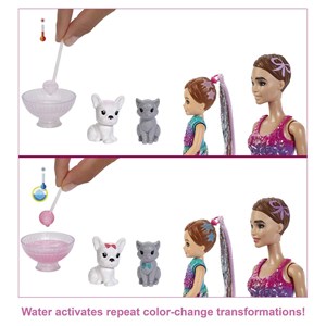 عروسک جادويی باربی همراه 50 سورپرايز مدل Mattel - Dolls - Color Reveal Surprise Party - With 50 Surprises 2 Dolls 2 Pets_عروسک سورپرایزی
