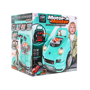 ماشین اسباب بازی ریموت دار موتور مستر Motor Master مدل کاپوت پورشه آبی Kids Engine Toy _ماشین اسباب بازی