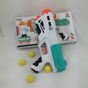 تفنگ اسباب بازی آب پاش و توپ اسفنجی مدل MAGIC GUN_تفنگ اسباب بازی